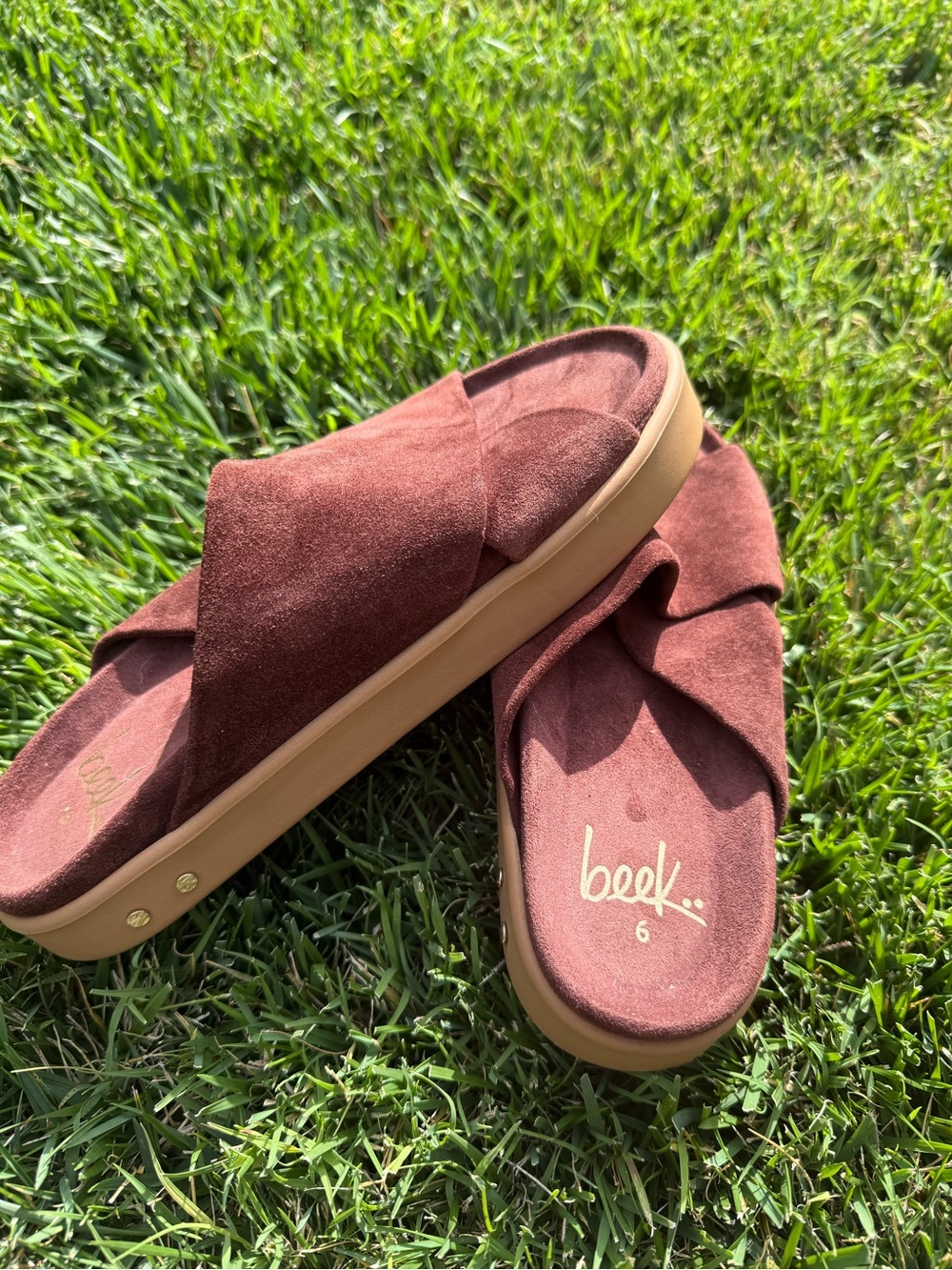 Beek Suede Cross-Band Mules